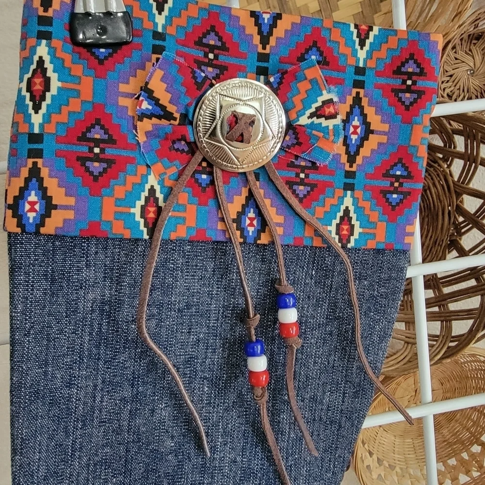 Southwestern Western Denim Christmas Stockings